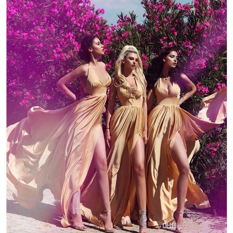 Delia® | Elegant Explosion Style Straps Bridesmaid Dress - Image 2