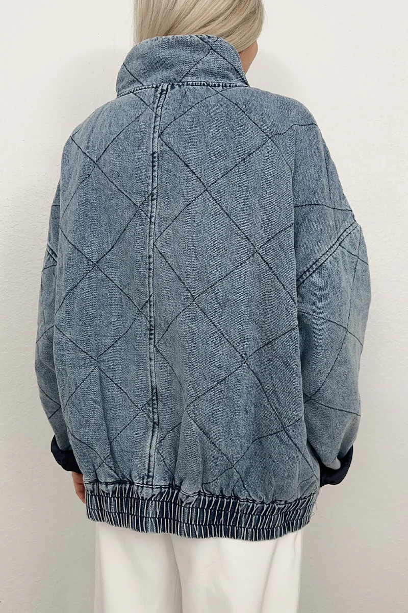 Denise | Casual solid color outerwear with distressed zipper and turn-down collar - Image 9