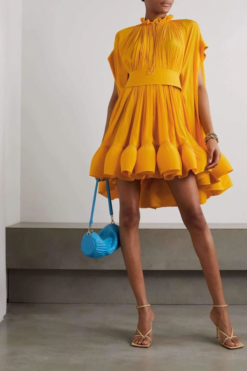 Denisse® | Mini Dress With Ruffles And Cape Effect - Image 4