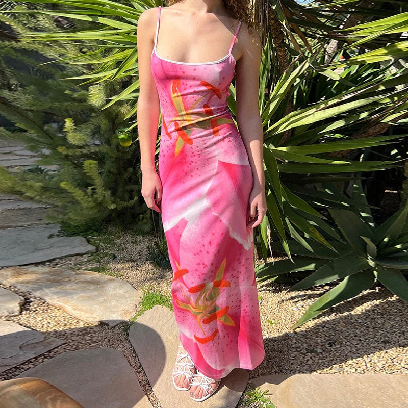 Denisse® | Women'S Floral Spaghetti Strap Maxi Dress - Image 5