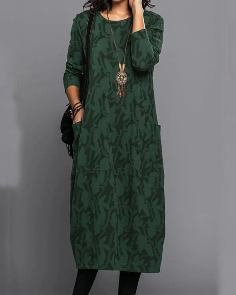 Deva® | Printed Long Sleeve Dress - Image 2