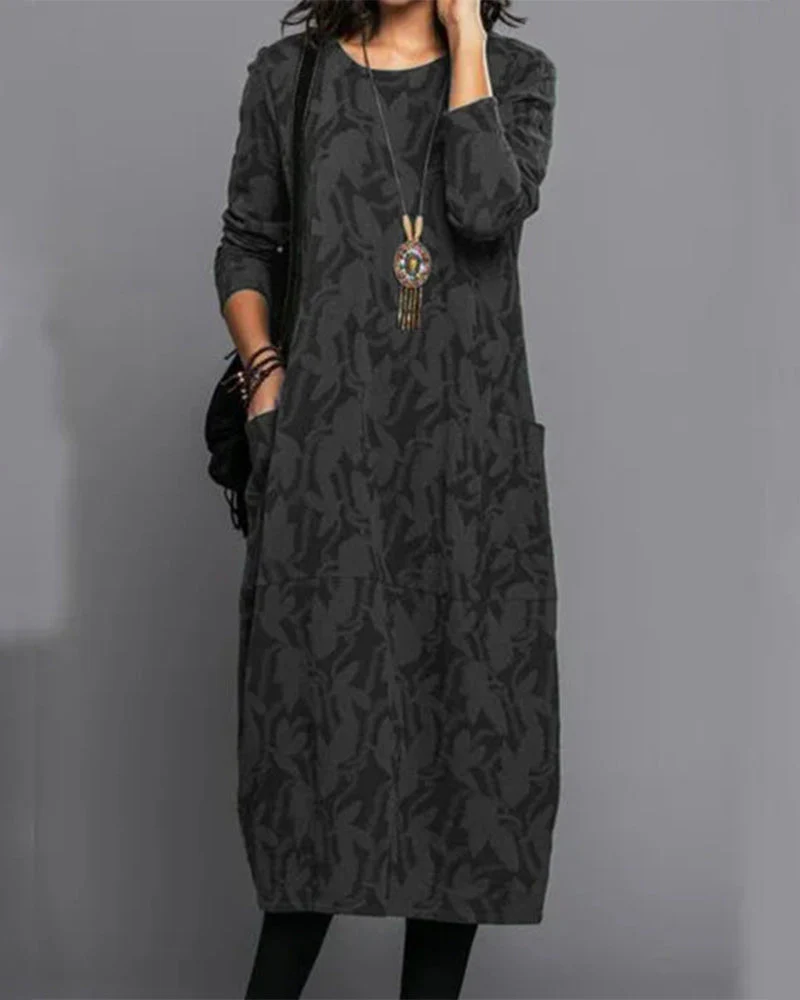 Deva® | Printed Long Sleeve Dress - Image 3