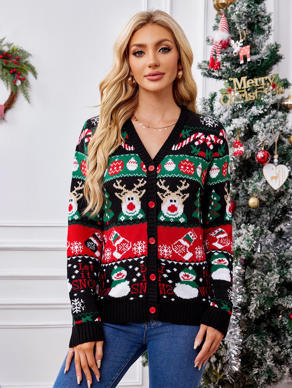 Diana | Christmas long sleeve cardigan - Image 4
