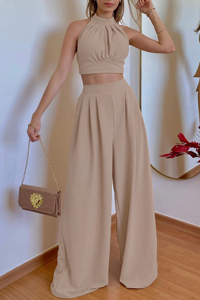 Dina® | Elegant Sleeveless Top And Wide-Legged Pants Set - Image 2