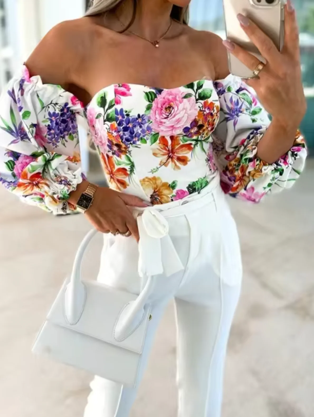 Dina® | Floral Off-The-Shoulder Tops - Image 2