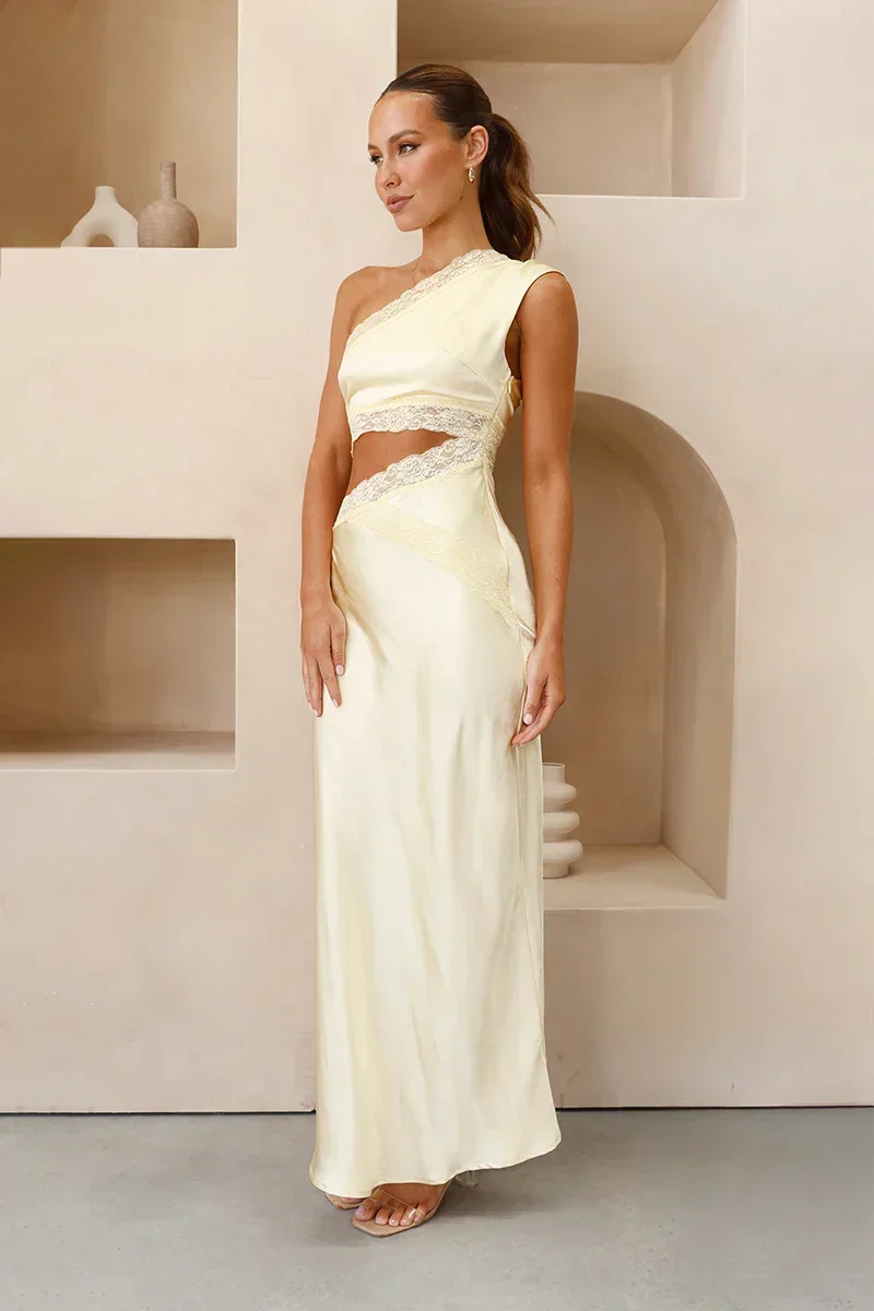 Dolores® | One-Shoulder Maxi Dress Gelb - Image 6