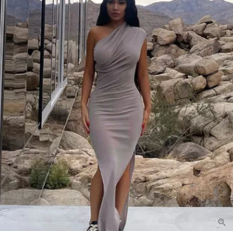 Dolores® | Stylish One-Shoulder Dress With A Slit For Special Occasions - Image 3