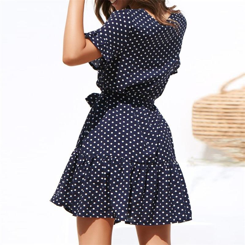 Dominga® | Short Sleeve Dress With Polka Dot - Image 4