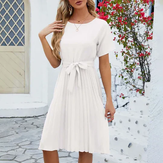 Dominique® | Mint Green Pleated Formal Dress - Image 4