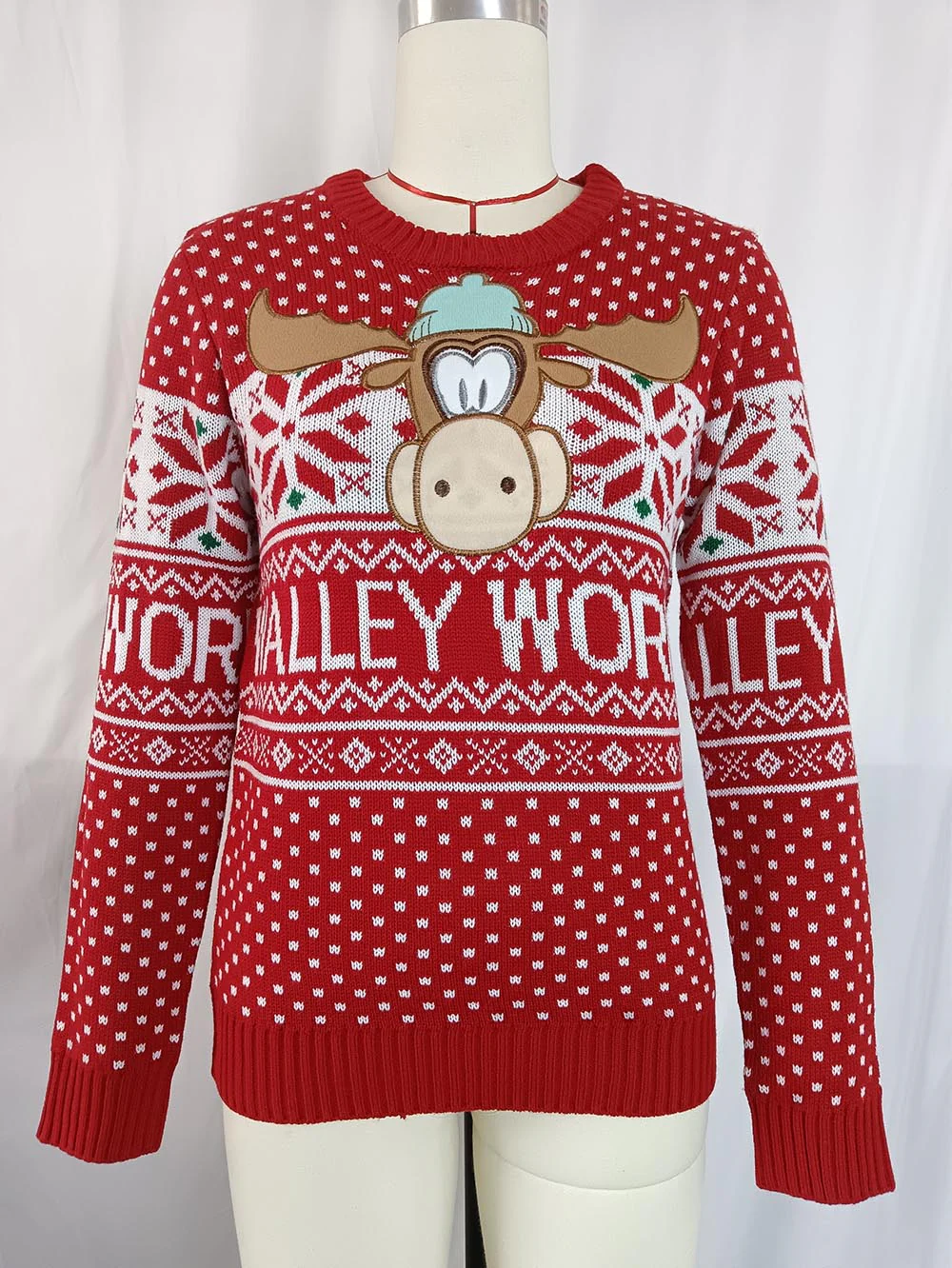 Dominique | Ugly Christmas sweater with reindeer embroidery - Image 7