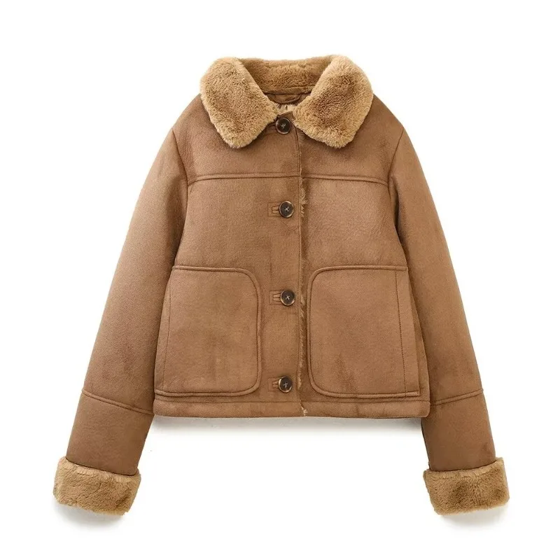 Dominique | Women's coat jacket with lapels for autumn and winter - Image 3