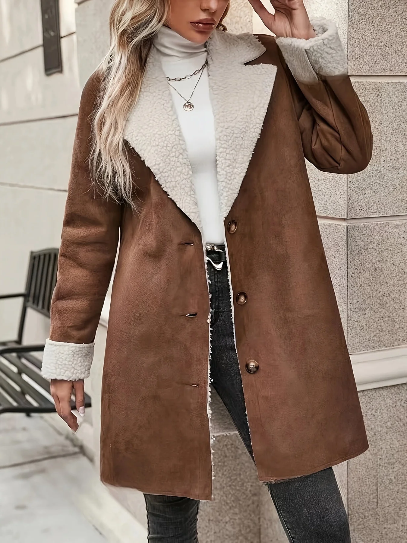 Doris | Insulated jacket with Sherpa lining - Image 5