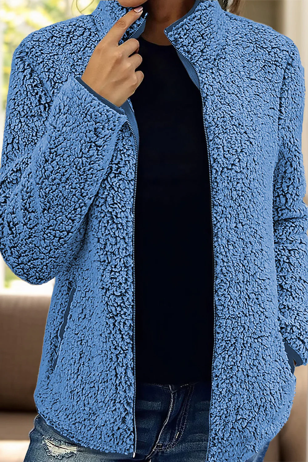 Doris | Turtleneck jacket with zip and pockets - Image 19