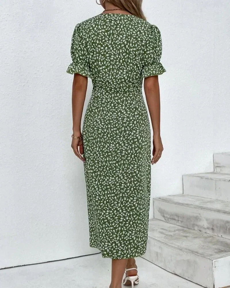 Dorotea® | Short Sleeve Dress With Floral Print - Image 3
