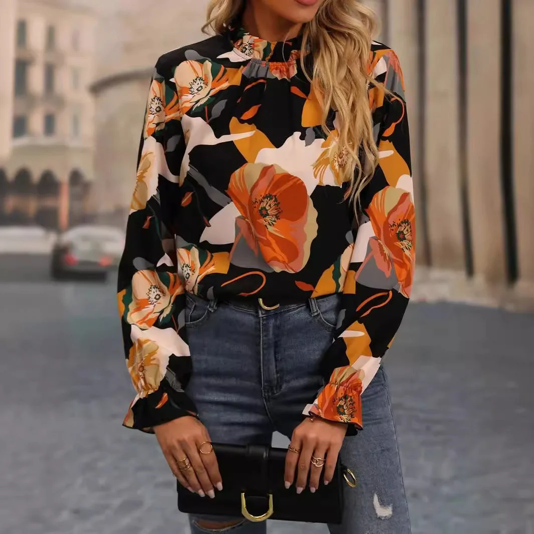 Dorotea® | Women'S Blouse With Floral Design And Elegant Ruffles