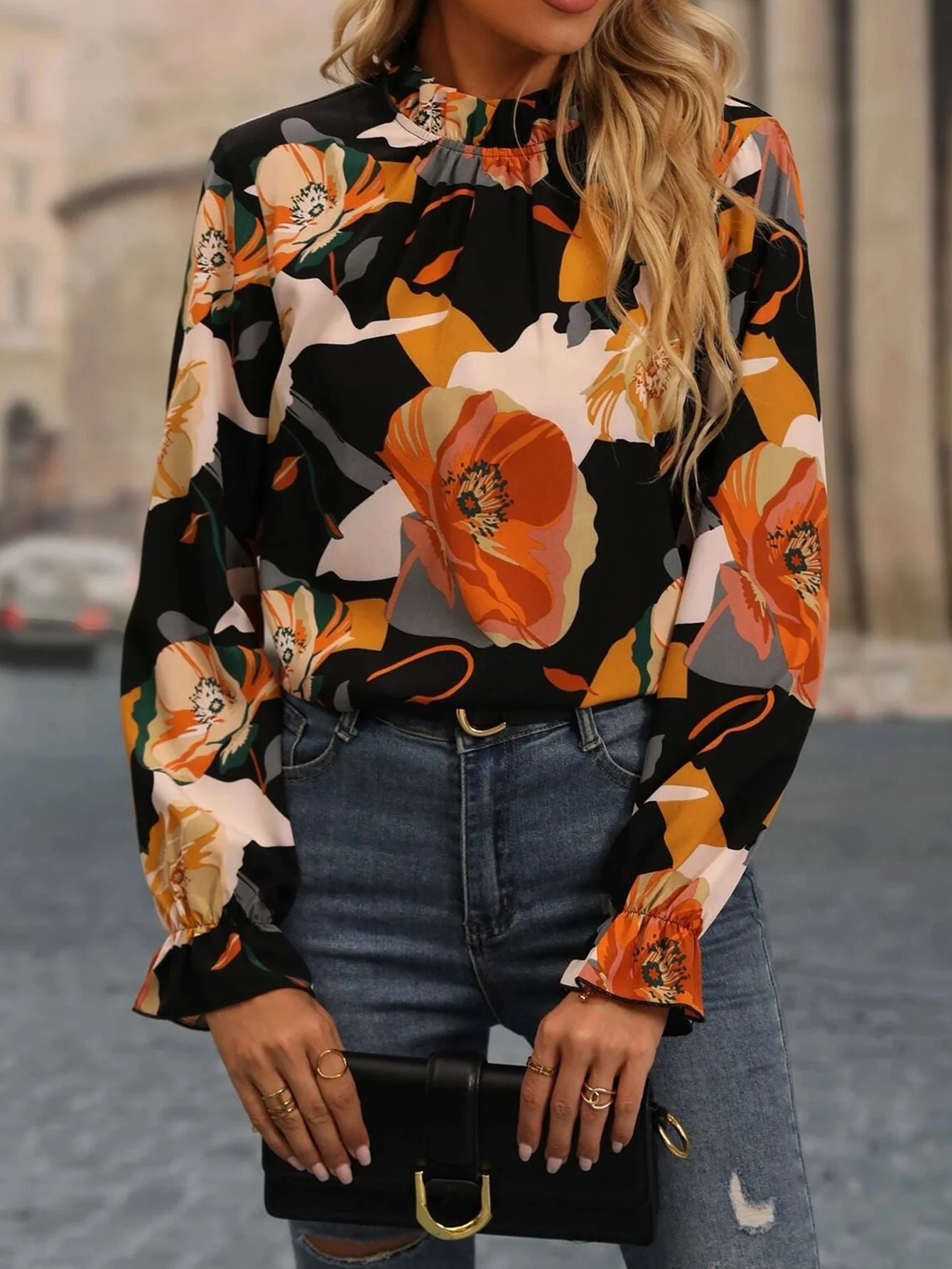 Dorotea® | Women'S Blouse With Floral Design And Elegant Ruffles - Image 6