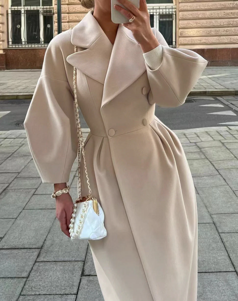 Dulce | Coat with puff sleeves and lapels - Image 13