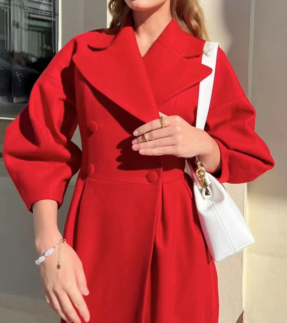 Dulce | Coat with puff sleeves and lapels - Image 9