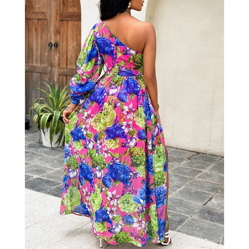 Dulce® | Women'S Floral One-Shoulder Maxi Dress - Image 4