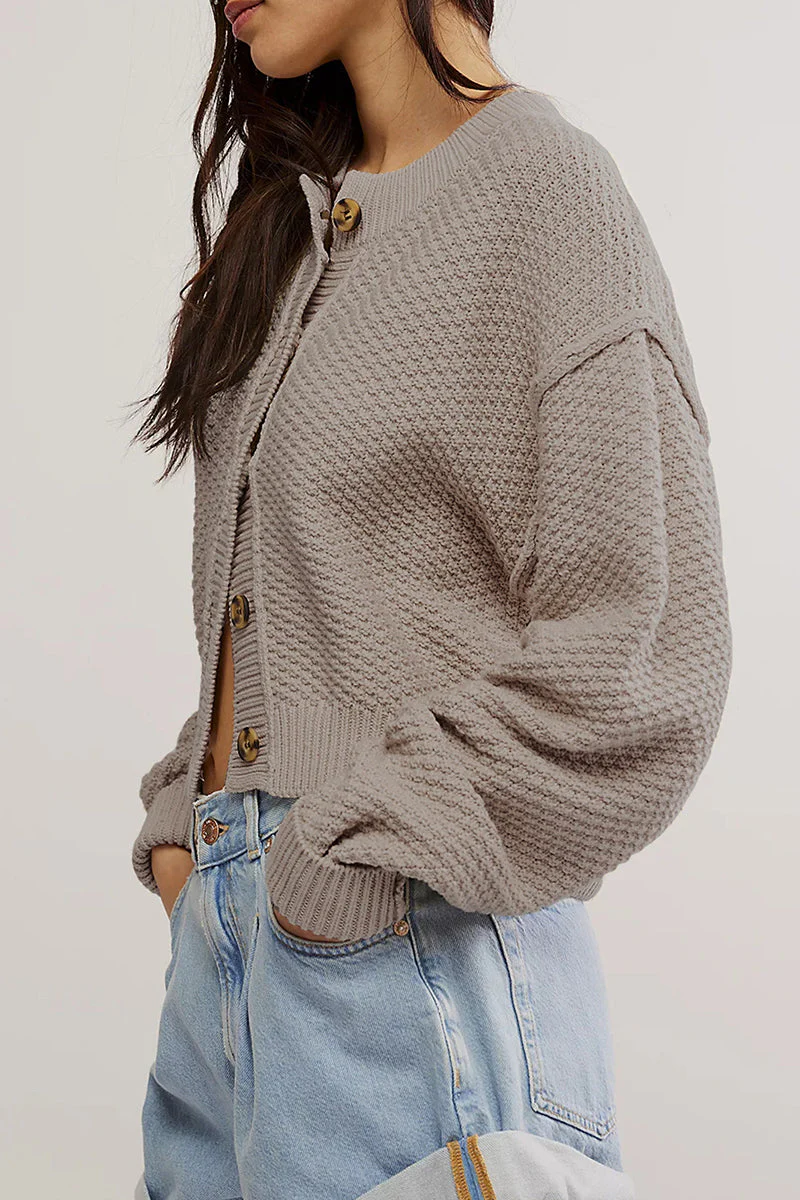 Dunja | Casual everyday outerwear with solid color buttons and O-neck - Image 8