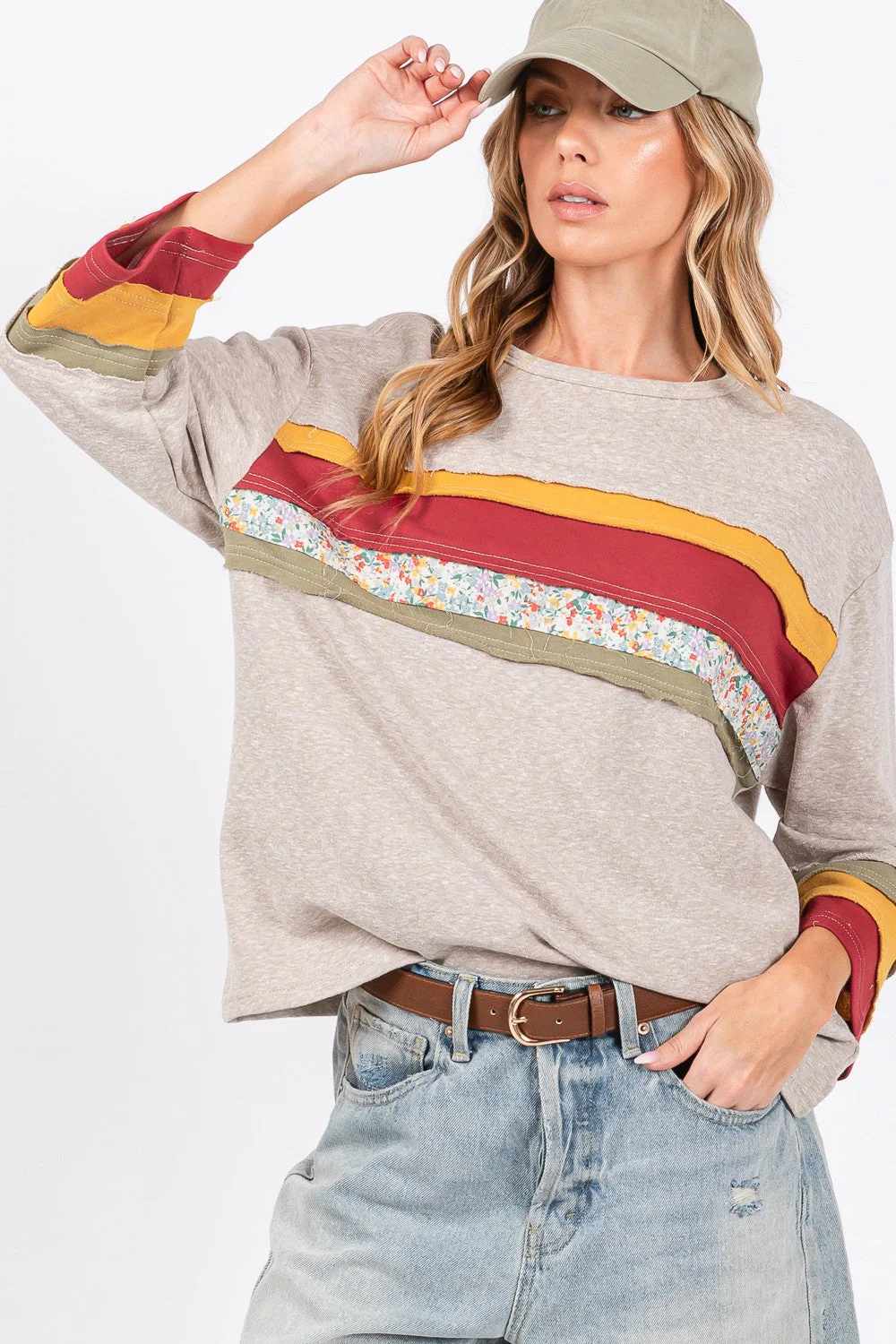 Edith | French terry color block t-shirt