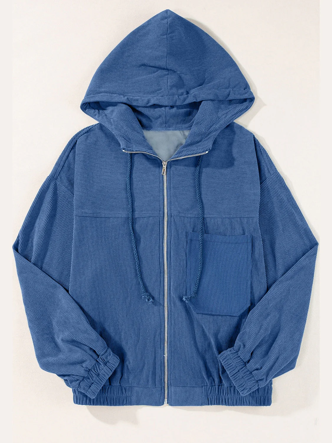 Edith | Long sleeve hooded jacket with drawstring and zip fastening - Image 12