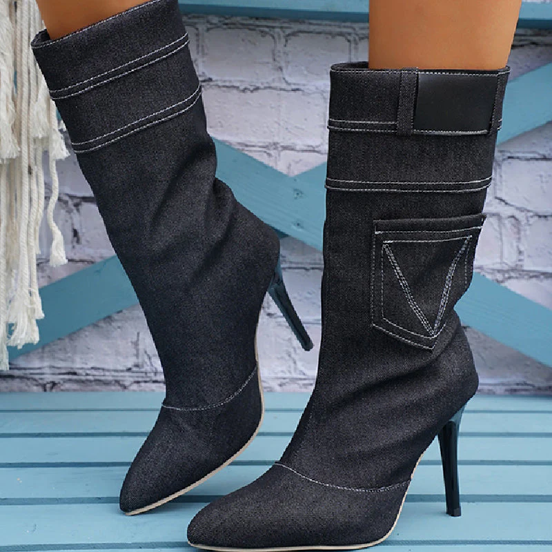 Edna | Casual patchwork shoes with a pointed door - Image 4