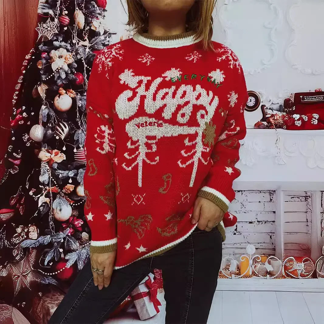 Edna | Christmas sweater with snowflake print - Image 2