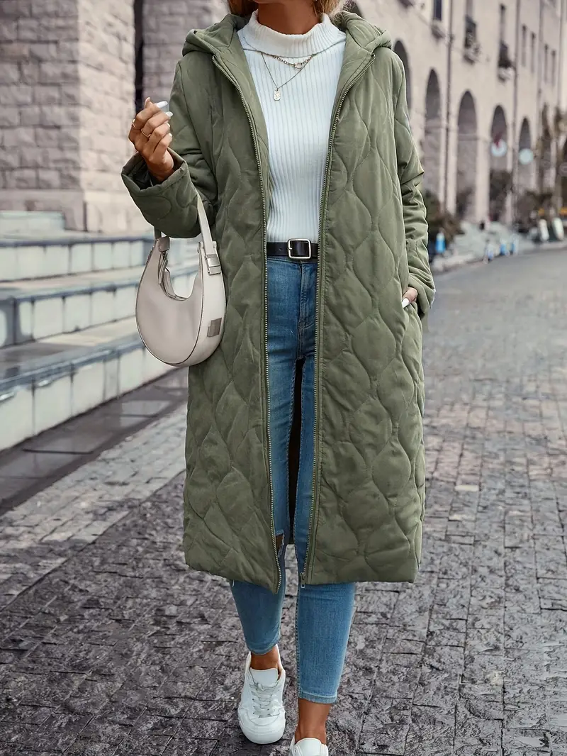 Edurne | Long-sleeved, padded cotton coat with hood