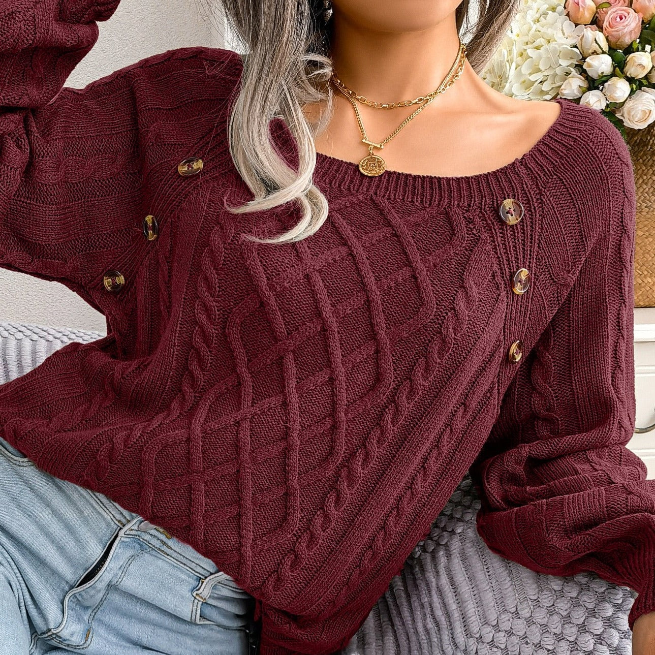 Ela | Elegant knitted sweater for women - Image 3