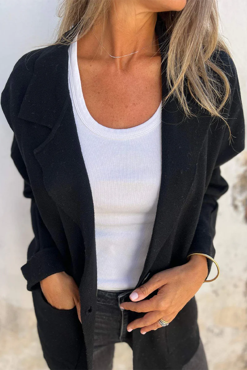 Eleanor | Casual outerwear with pocket turn-down collar for everyday wear - Image 2