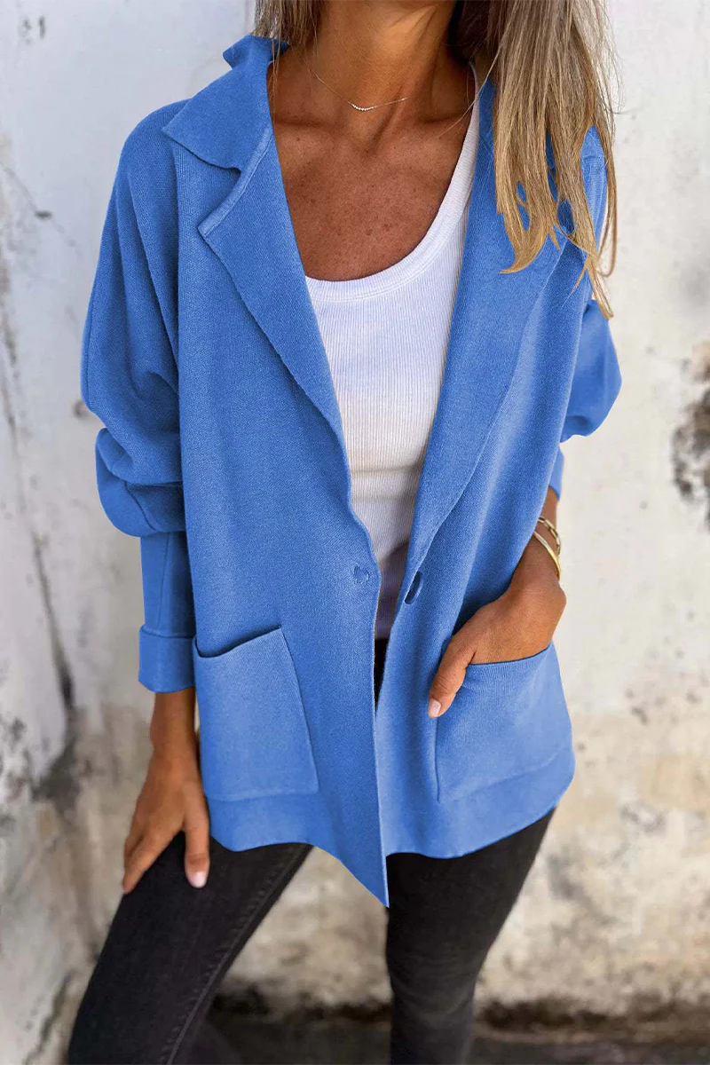 Eleanor | Casual outerwear with pocket turn-down collar for everyday wear - Image 3