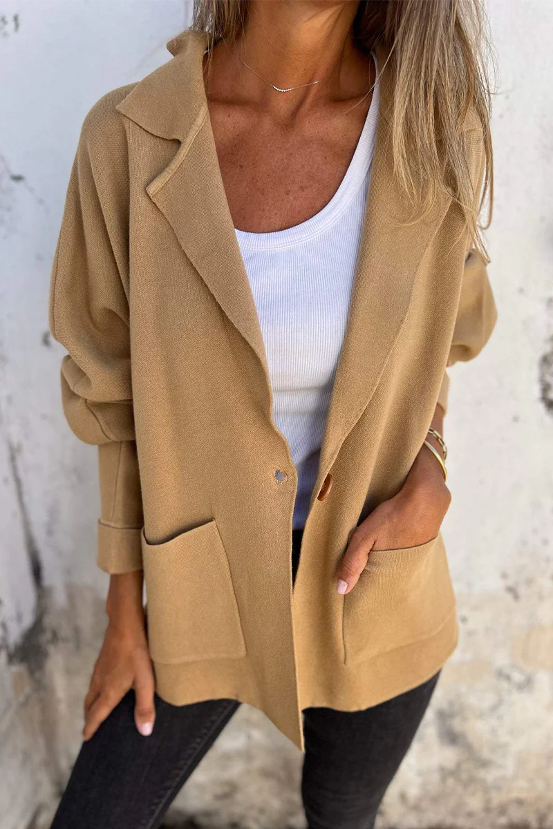 Eleanor | Casual outerwear with pocket turn-down collar for everyday wear - Image 5