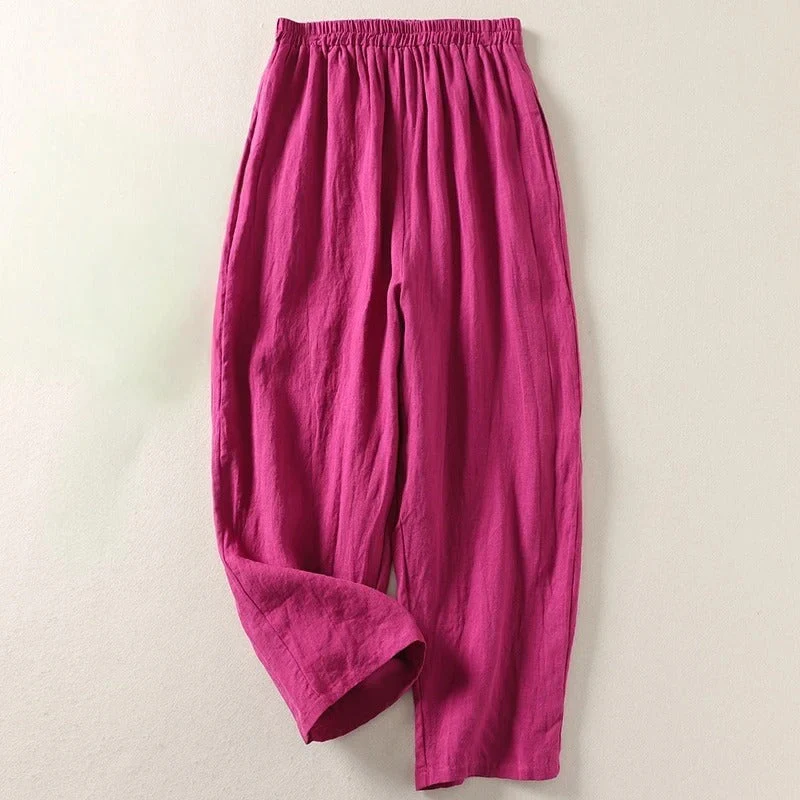 Elena® | Airy linen women's summer trousers - Image 4
