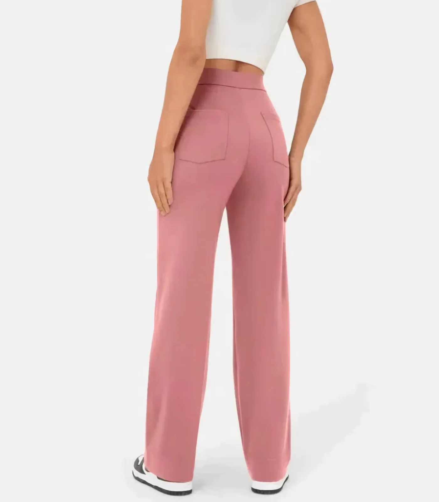 Elena® | Elasticated High Waist Trousers With Buttons - Image 3