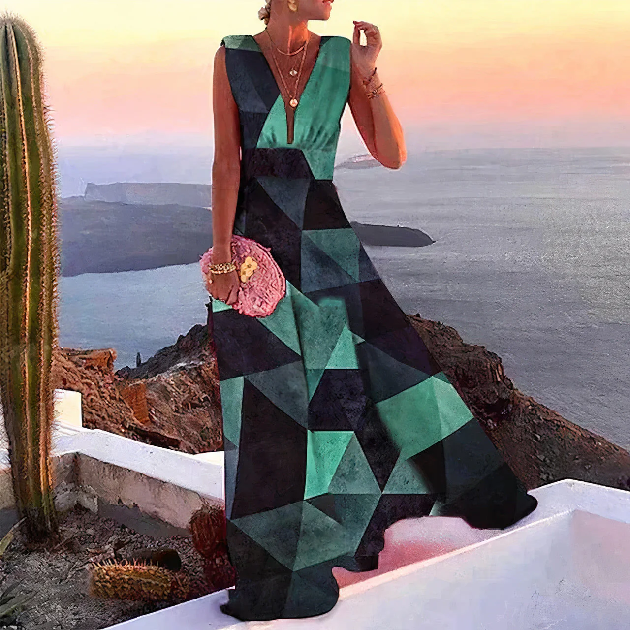 Elena® | Elegant Sleeveless Summer Dress - Image 2