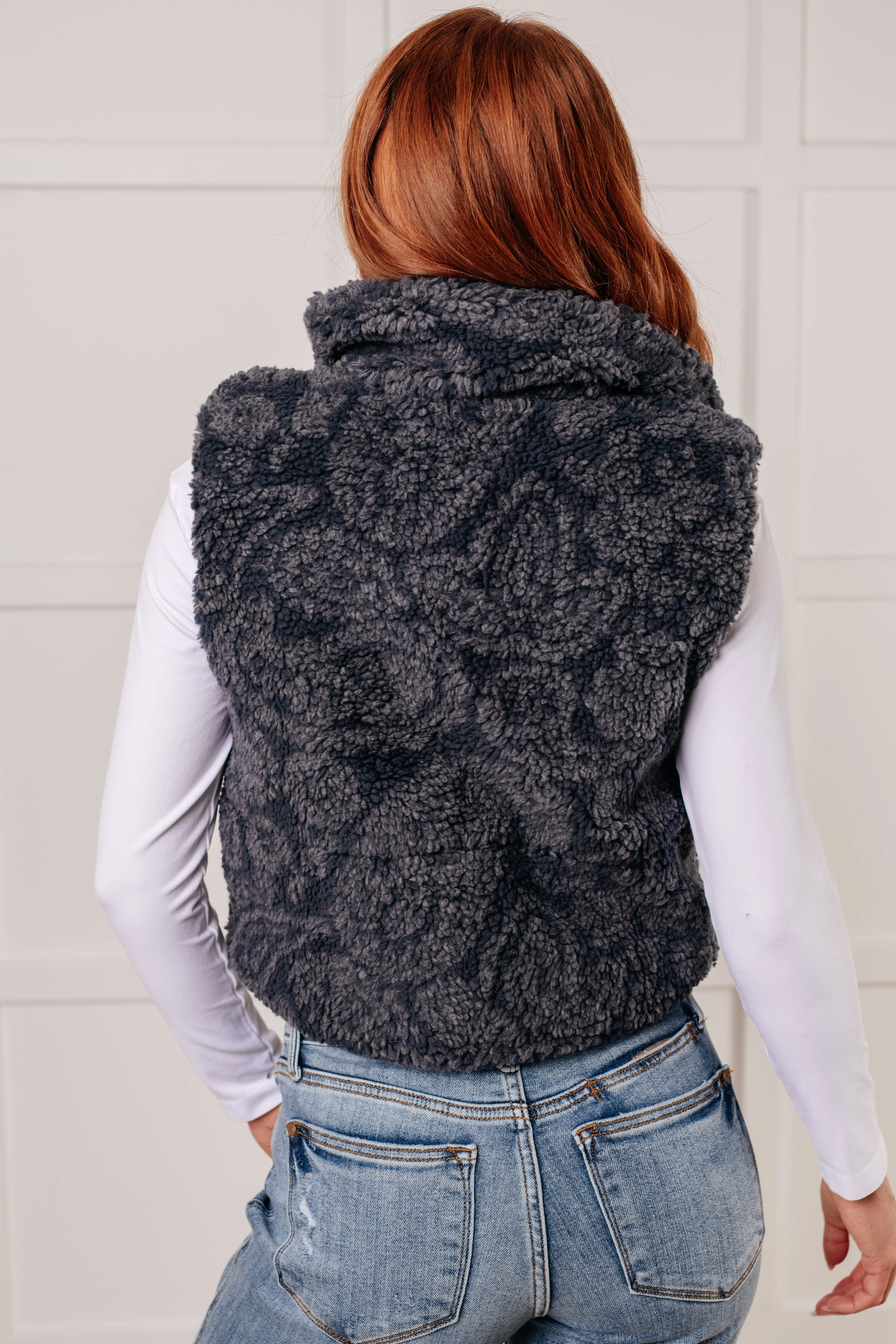 Elena | Just another layer of paisley sherpa print vest - Image 5