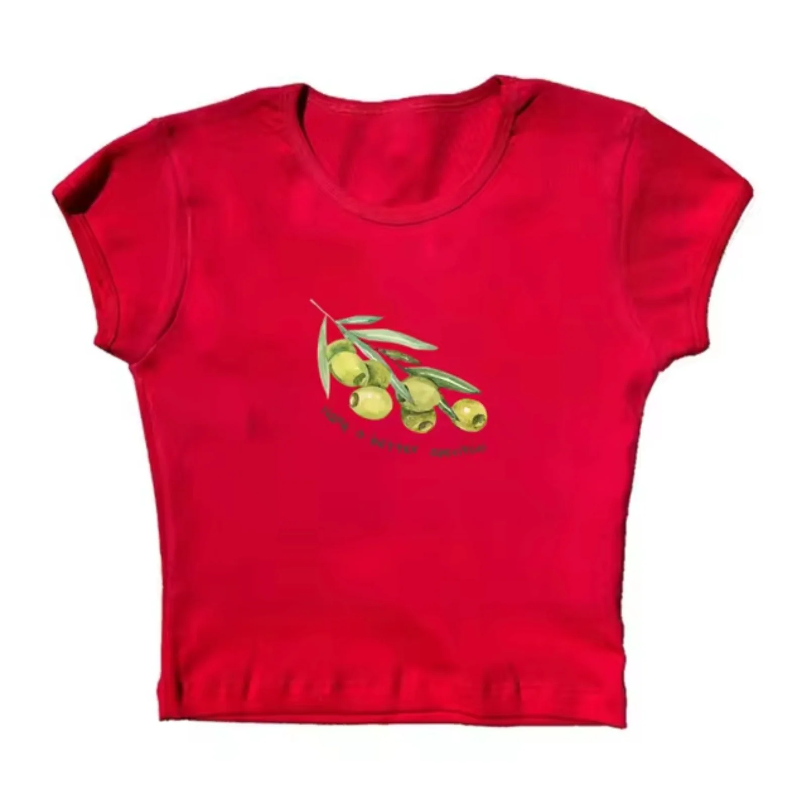 Elena® | Olive Print Crop Top Shirts - Image 14