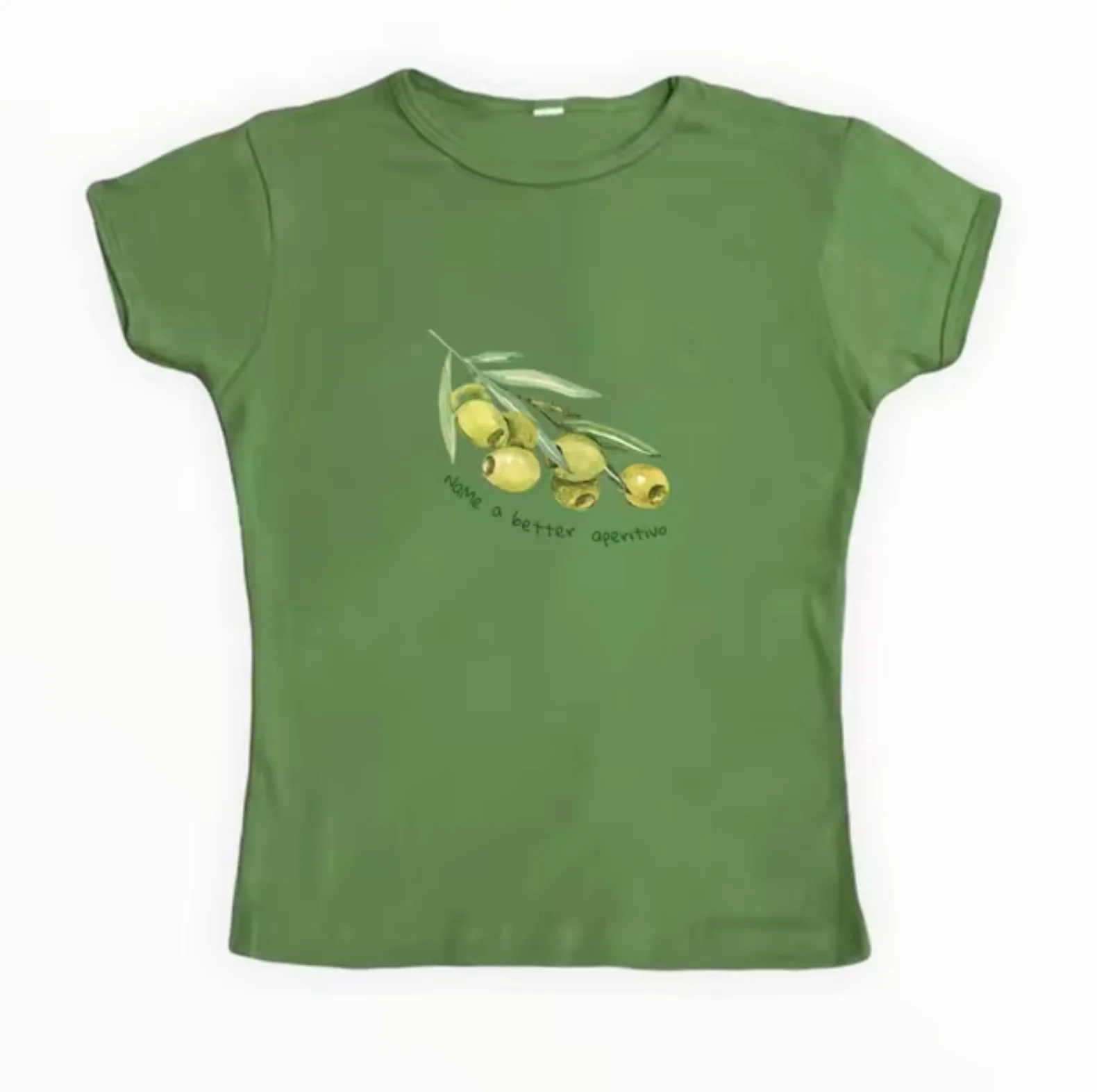 Elena® | Olive Print Crop Top Shirts - Image 4