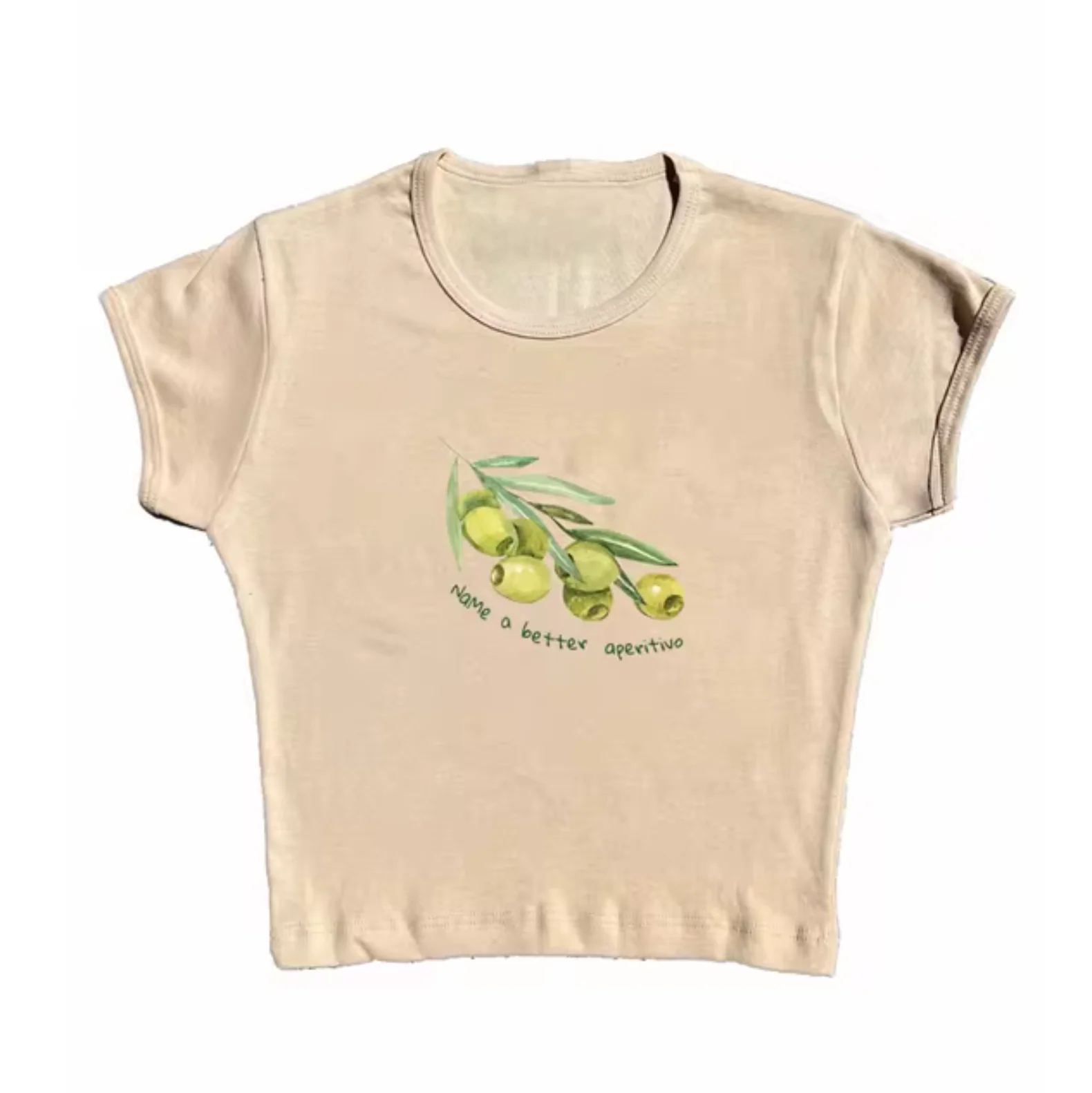 Elena® | Olive Print Crop Top Shirts - Image 7