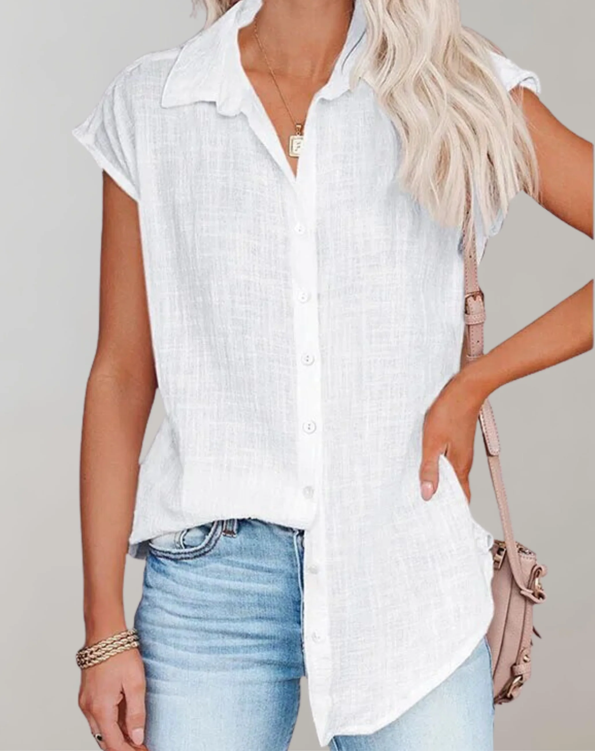 Elena® | Solid Casual Shirts Without - Image 5