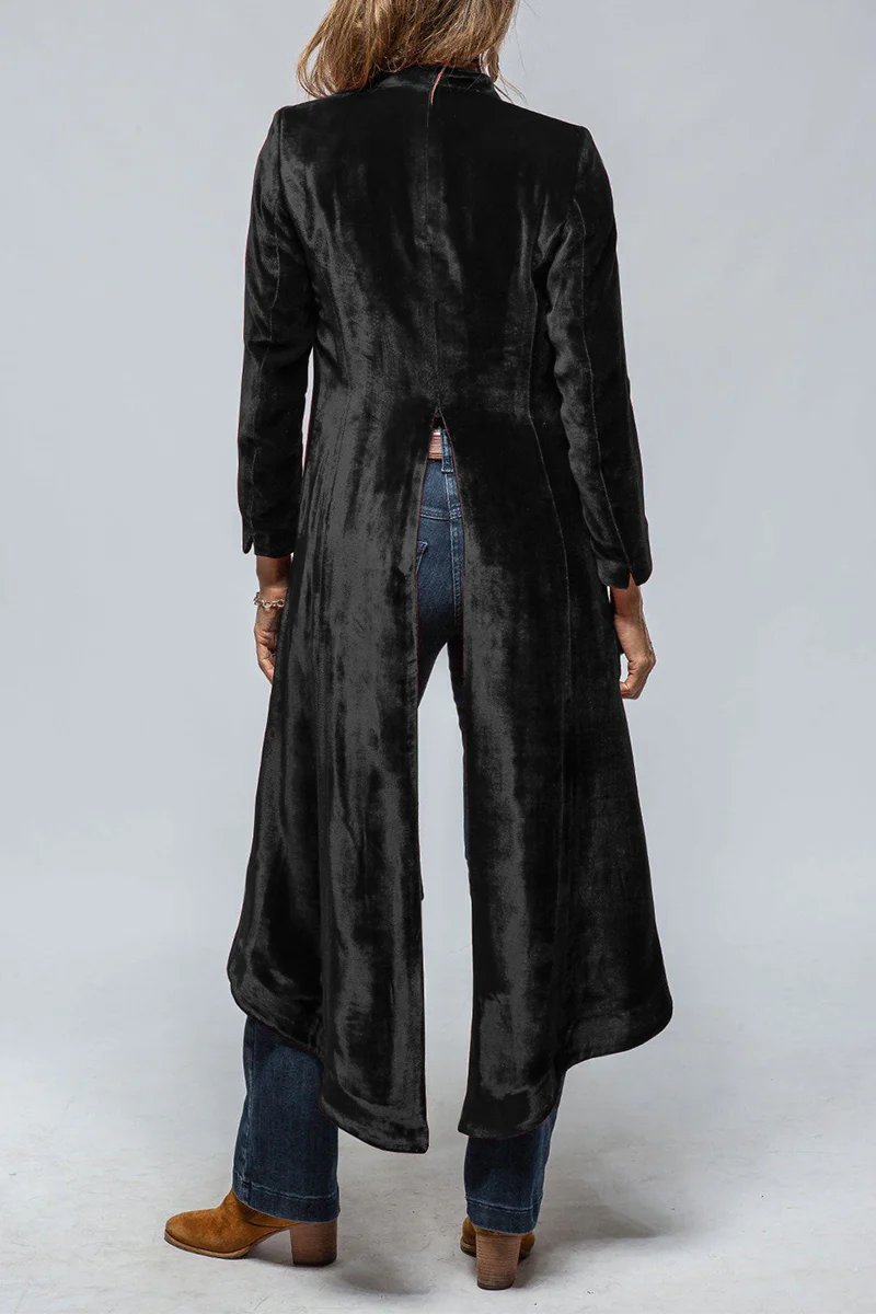 Eleonora | Casual street outerwear with plain pocket slit and V-neck - Image 5