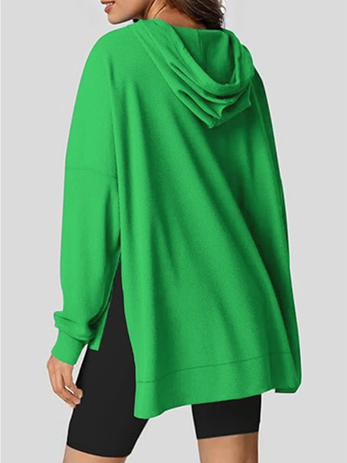 Eleonora | Long sleeve hoodie with drawstring and slit - Image 18