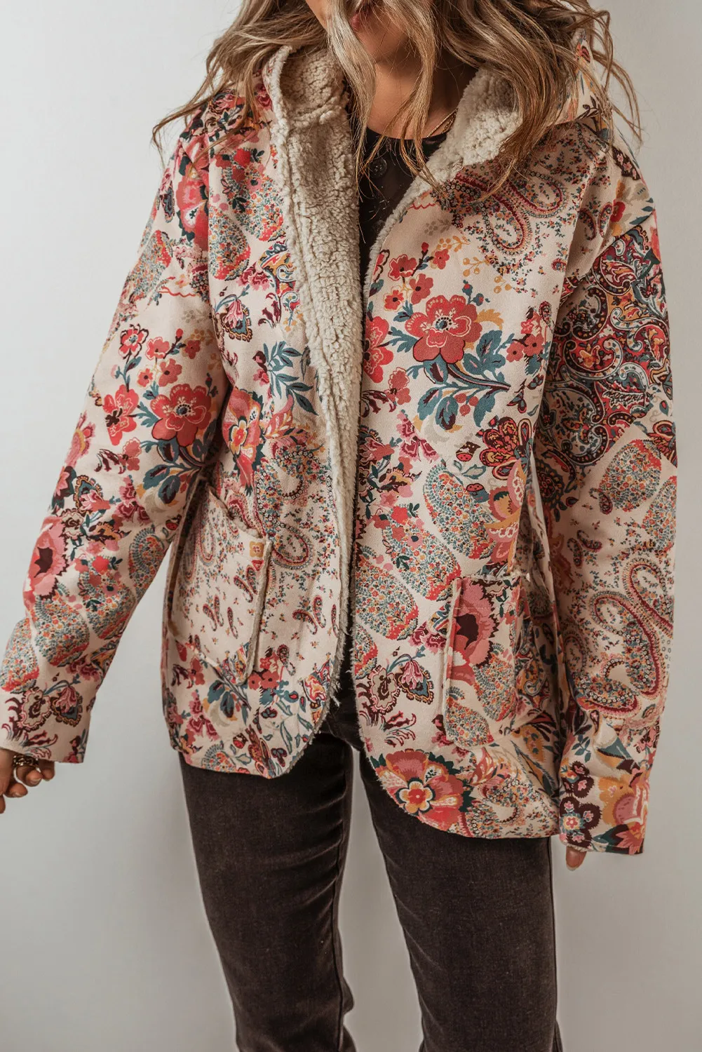 Eleonora | Printed long sleeve hooded jacket - Image 3