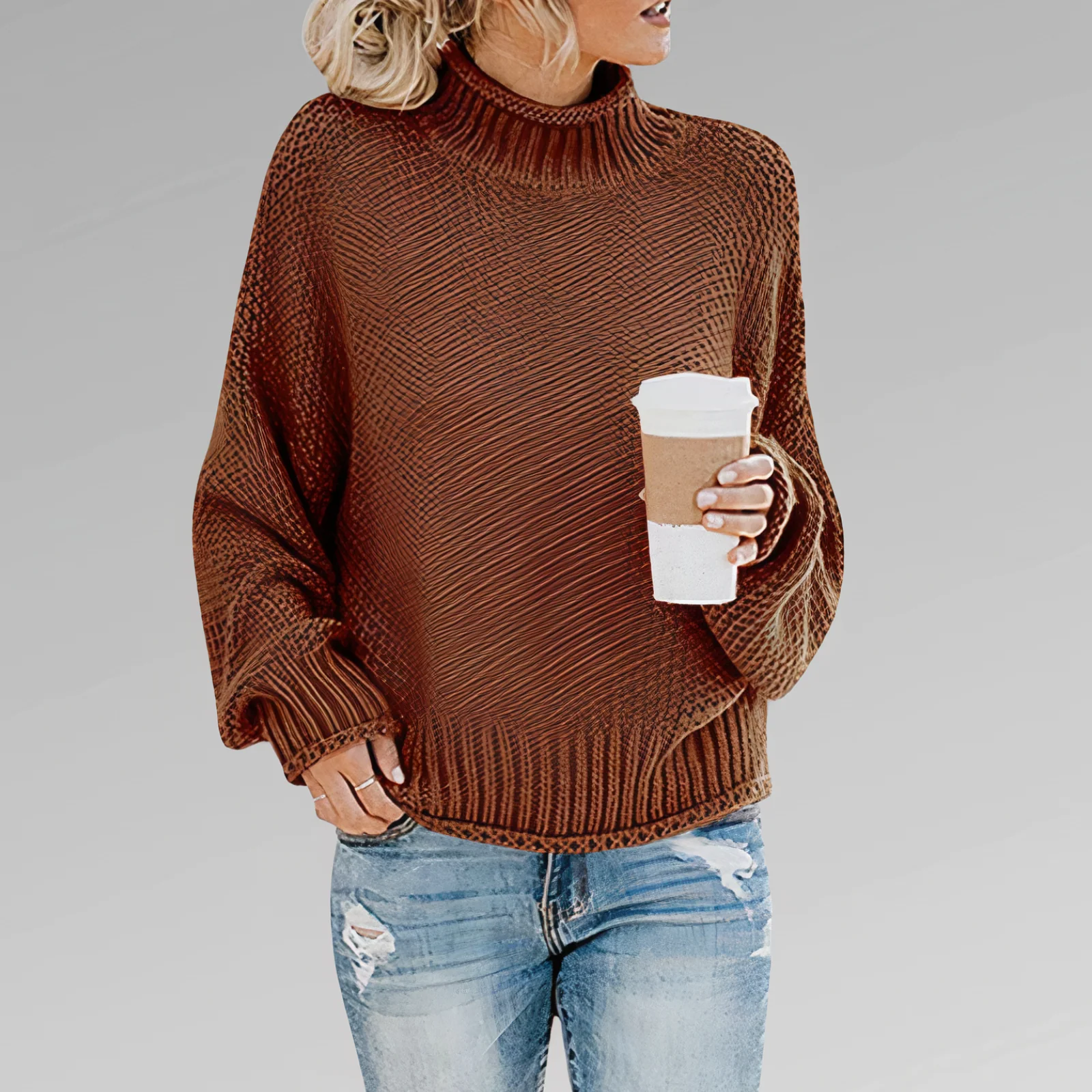 Eleonora | Knitted turtleneck sweater - Image 4