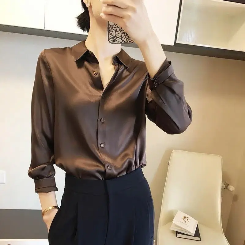 Eliana® | Luxury Satin Blouses: Timeless Elegant Tops In Solid Colors - Image 3