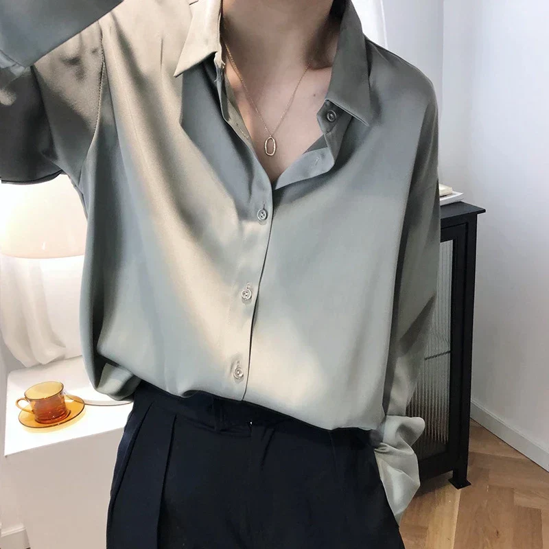 Eliana® | Luxury Satin Blouses: Timeless Elegant Tops In Solid Colors - Image 4