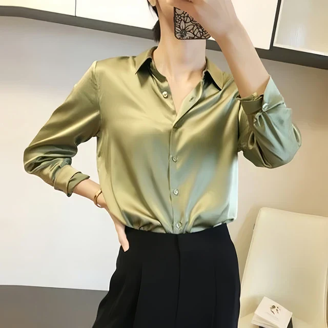 Eliana® | Luxury Satin Blouses: Timeless Elegant Tops In Solid Colors - Image 8
