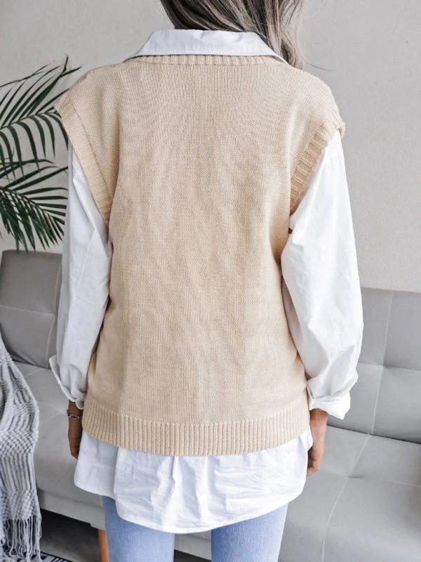 Eliana® | Women'S Hollow-Out Fried Dough V-Neck Knitted Sweater - Image 2