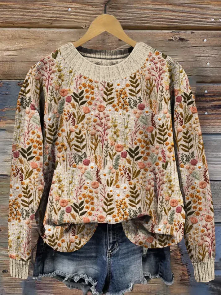 Elisa® | COMFORTABLE SWEATER WITH FLOWERS - Image 2